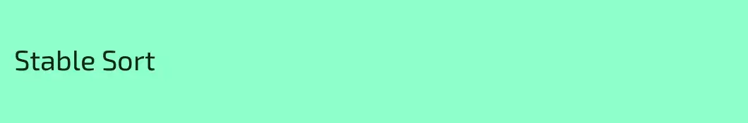 Stable Sort